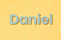 Male name Daniel typography word