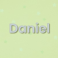 Polka dot Daniel name typography