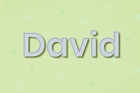 Polka dot David name typography