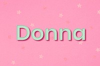 Donna polka dot typography word