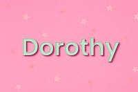 Dorothy polka dot typography word