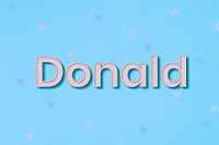 Donald male name typography text