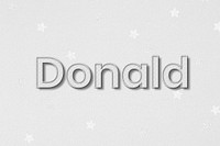 Donald male name lettering typography