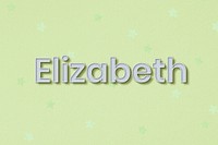 Polka dot Elizabethd name typography