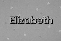 Elizabeth name polka dot lettering font typography