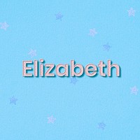 Elizabeth female name typography text