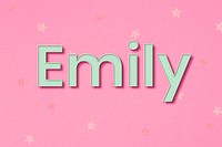 Emily polka dot typography word