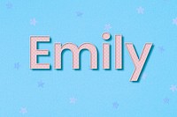 Emily female name typography text