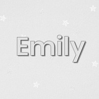 Emily female name lettering typography