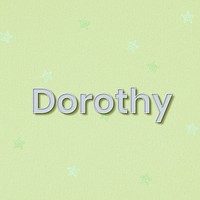 Polka dot Dorothy name typography