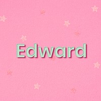 Edward polka dot typography word