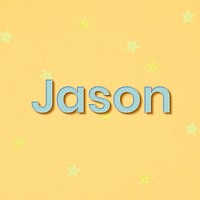 Male name Jason typography word