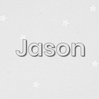 Jason male name lettering typography