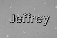 Jeffrey name polka dot lettering font typography