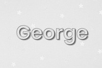 George male name lettering typography