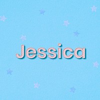 Jessica female name typography text