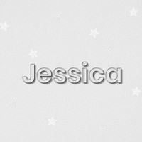 Jessica female name lettering typography