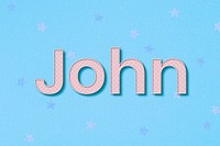 John male name typography text