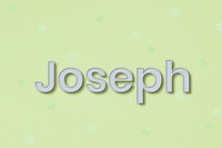 Polka dot Joseph name typography