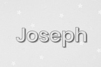 Joseph male name lettering typography