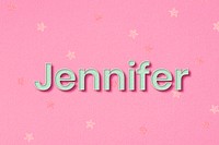 Jennifer polka dot typography word