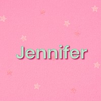 Jennifer polka dot typography word