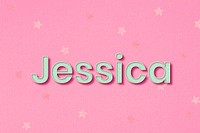 Jessica polka dot typography word