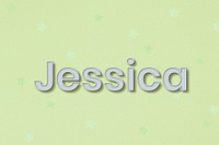 Polka dot Jessica name typography