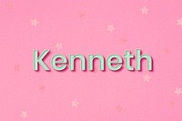 Kenneth polka dot typography word