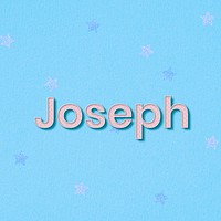 Joseph male name typography text