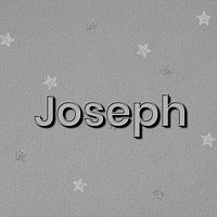 Joseph name polka dot lettering font typography