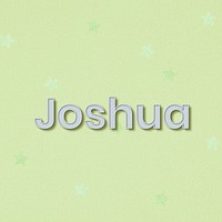 Polka dot Joshua name typography