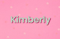 Kimberly polka dot typography word