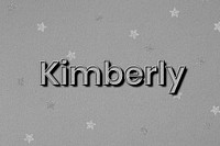 Kimberly name polka dot lettering font typography