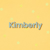 Female name Kimberly typography word