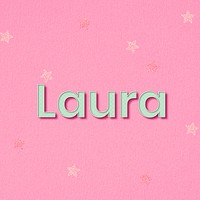 Laura polka dot typography word