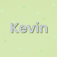 Polka dot Kevin name typography