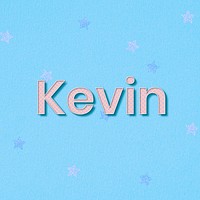 Kevin male name typography text