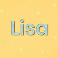 Female name Lisa typography word