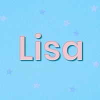 Lisa female name typography text