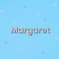 Margaret female name typography text