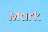 Mark male name typography text