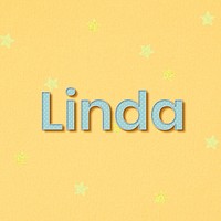 Female name Linda typography word