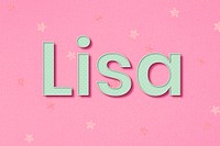 Lisa polka dot typography word