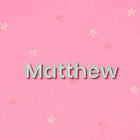 Matthew polka dot typography word