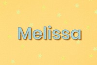 Female name Melissa typography word