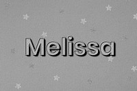 Melissa name polka dot lettering font typography