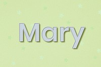 Polka dot Mary name typography