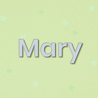 Polka dot Mary name typography