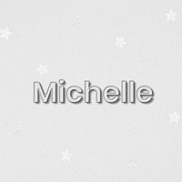 Michelle female name lettering typography